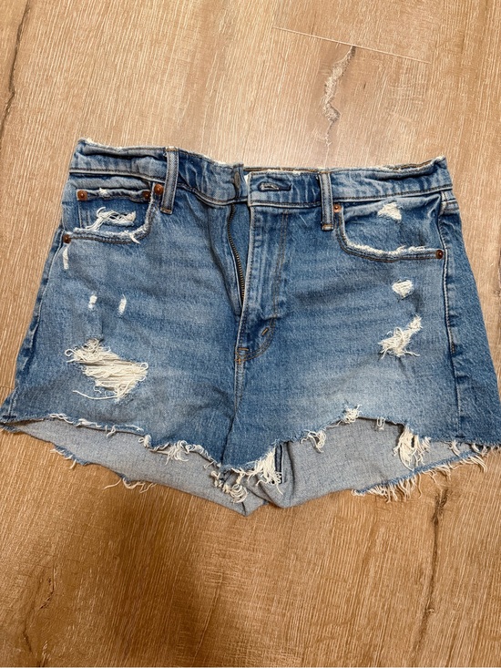 Abercrombie & Fitch Pants - Abercrombie & Fitch Distressed Denim Cutoff Shorts - Blue